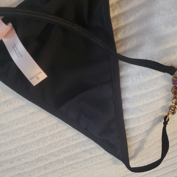 Vintage Victoria's Secret Black Thong Size Small - Picture 5 of 6